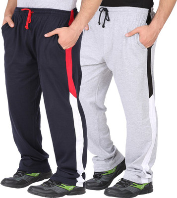 CHECKERSBAY Self Design Men Dark Blue, Grey Track Pants