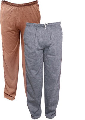 Indistar Solid Men Brown, Grey Track Pants