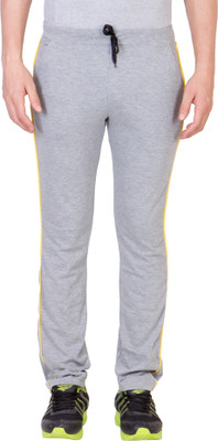 American-Elm Solid Men Grey Track Pants