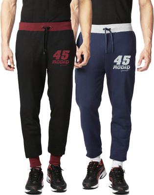 

Rodid Solid Men's Black, Blue Track Pants, Black;navy blue