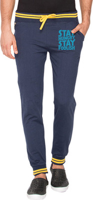 

Campus Sutra Printed Men's Blue Track Pants