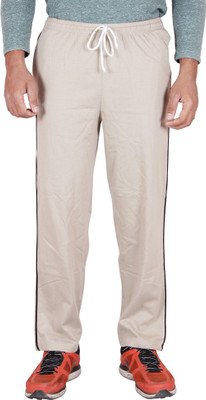 Frang Solid Men Beige Track Pants