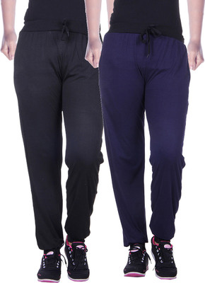 

Gag Wear Solid Women's Multicolor Track Pants, Black;navy