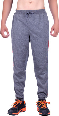 

DFH Solid Men's Grey Track Pants, Dark grey