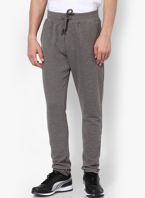 

Jack & Jones Solid Men's Grey Track Pants, Grey melange