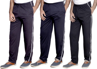 Indistar Solid Men Blue, Grey Track Pants