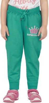 

SuperYoung Track Pant For Girls(Green