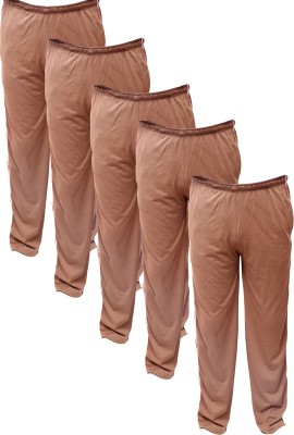 Indistar Solid Men Brown Track Pants