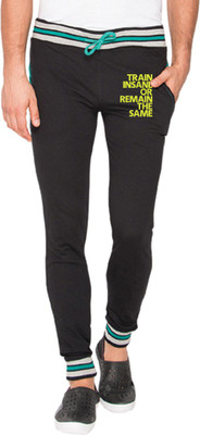 

Campus Sutra Printed Men's Black Track Pants