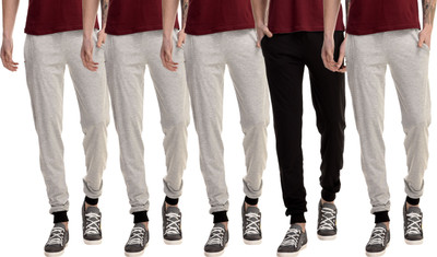 Meebaw Solid Men Black, Grey Track Pants Meebaw Solid Men Black, Grey Track Pants