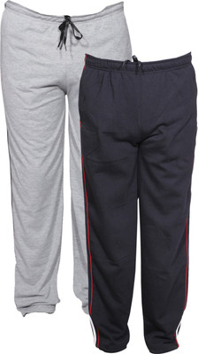 Indistar Solid Men Black, Grey Track Pants