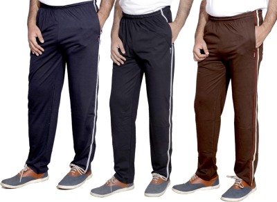 IndiWeaves Solid Men Blue, Brown, Grey Track Pants