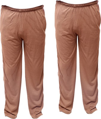 Indistar Solid Men Brown Track Pants