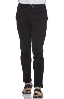 

Tinted Solid Men's Black Track Pants