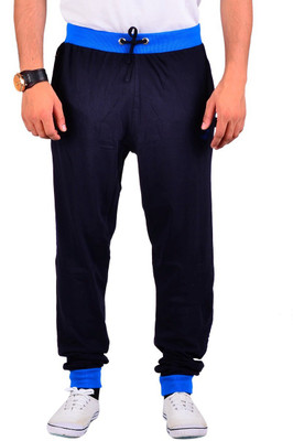 Vego | Colorblock Men Dark Blue Track Pants
