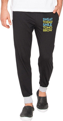 

Campus Sutra Solid Men's Black Track Pants