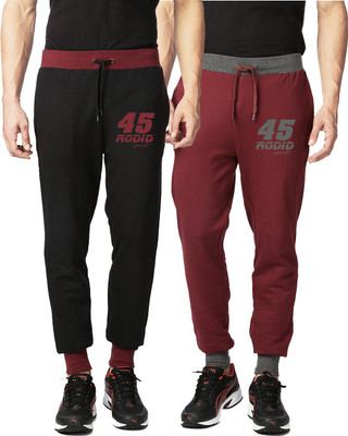 

Rodid Solid Men's Black, Maroon Track Pants