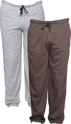 Indistar Solid Men Brown, Grey Track Pants