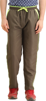 Spawn Solid Men Dark Green Track Pants