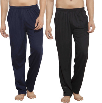 

Alan Jones Solid Men's Dark Blue, Black Track Pants, Black;navy