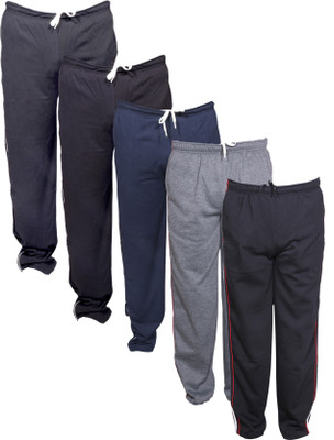 Indistar Solid Men Blue, Black, Grey Track Pants