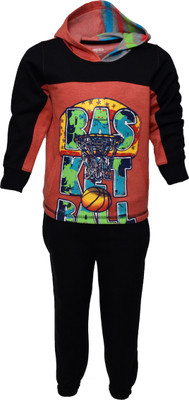 

Pepito Printed Boys Track Suit, Tomato milange