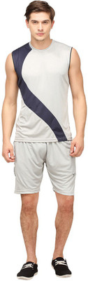

Campus Sutra Solid Men's Track Suit, Grey