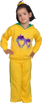 

Shaun 625girlish Printed Baby Girls Track Suit, Yellow