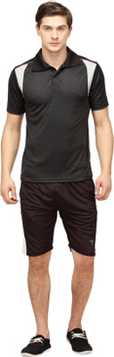 

Campus Sutra Solid Men's Track Suit, Black;brown