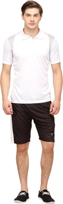 

Campus Sutra Solid Men's Track Suit, Brown;white