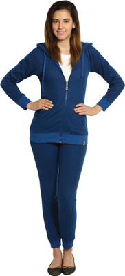 

Campus Sutra Solid Women's Track Suit, Blue