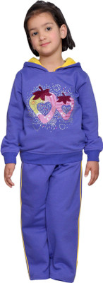 

Shaun 625girlish Printed Baby Girls Track Suit, Blue