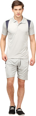 

Campus Sutra Solid Men's Track Suit, Grey