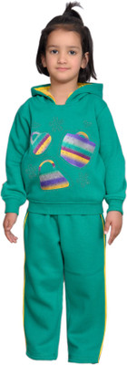

Shaun 625girlish Printed Baby Girls Track Suit, Green