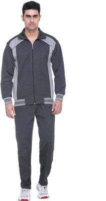 Warm Up Solid Men Track Suit