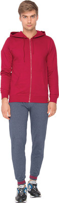 

Campus Sutra Solid Men's Track Suit, Navy blue