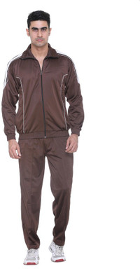 Warm Up Solid Men Track Suit