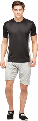 

Campus Sutra Solid Men's Track Suit, Black;grey