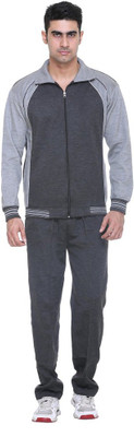 Warm Up Solid Men Track Suit
