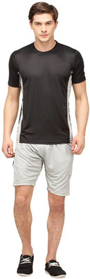 

Campus Sutra Solid Men' Track Suit, Black;grey