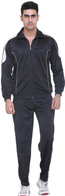 Warm Up Solid Men Track Suit