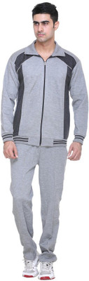 Warm Up Solid Men Track Suit
