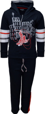 

Pepito Printed Boys Track Suit, Navy blue