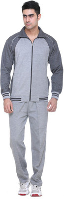 Warm Up Solid Men Track Suit