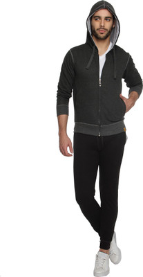 

Campus Sutra Solid Men's Track Suit, Black;charcoal