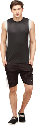 

Campus Sutra Solid Men's Track Suit, Black;brown