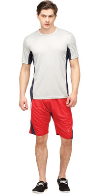 

Campus Sutra Solid Men's Track Suit, Grey;red