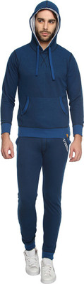Campus Sutra Solid Men's Track Suit, Blue