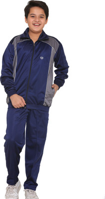 

Warm Up Embroidered Boy's Track Suit, Navy
