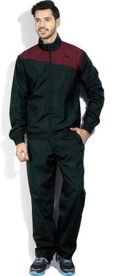 Puma Solid Men's Track Suit, Black